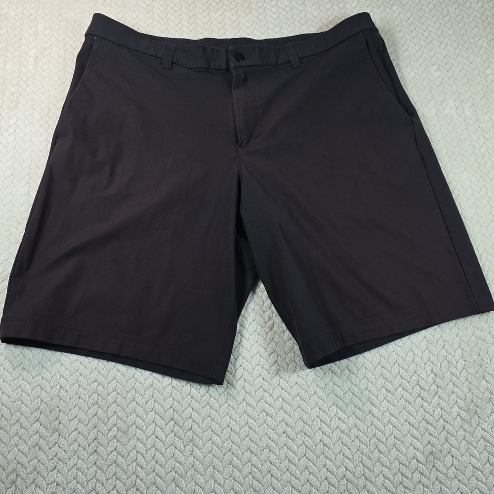 Lululemon Commission Short 9 Warpstreme Mens 38 Black Golf Chino M7AB8S